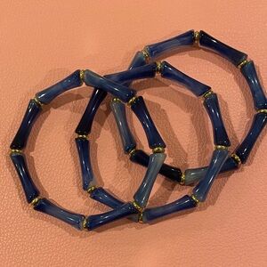 Blue and Gold Women's Bracelet Set